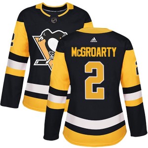 Women's Pittsburgh Penguins Rutger McGroarty Adidas Authentic Home Jersey - Black