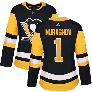 Women's Pittsburgh Penguins Sergey Murashov Adidas Authentic Home Jersey - Black