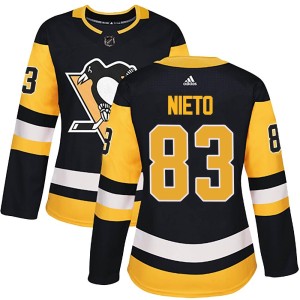 Women's Pittsburgh Penguins Matt Nieto Adidas Authentic Home Jersey - Black