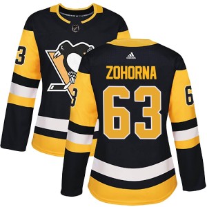 Women's Pittsburgh Penguins Radim Zohorna Adidas Authentic Home Jersey - Black