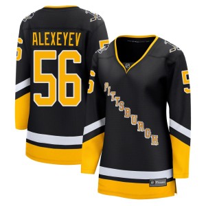 Women's Pittsburgh Penguins Alexander Alexeyev Fanatics Branded Premier 2021/22 Alternate Breakaway Player Jersey - Black