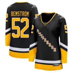 Women's Pittsburgh Penguins Emil Bemstrom Fanatics Branded Premier 2021/22 Alternate Breakaway Player Jersey - Black