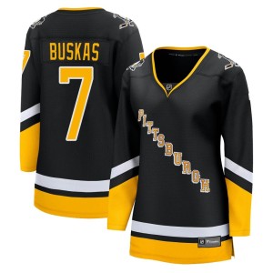 Women's Pittsburgh Penguins Rod Buskas Fanatics Branded Premier 2021/22 Alternate Breakaway Player Jersey - Black