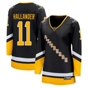 Women's Pittsburgh Penguins Filip Hallander Fanatics Branded Premier 2021/22 Alternate Breakaway Player Jersey - Black