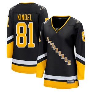 Women's Pittsburgh Penguins Ben Kindel Fanatics Branded Premier 2021/22 Alternate Breakaway Player Jersey - Black