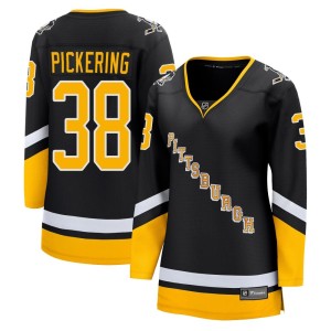Women's Pittsburgh Penguins Owen Pickering Fanatics Branded Premier 2021/22 Alternate Breakaway Player Jersey - Black