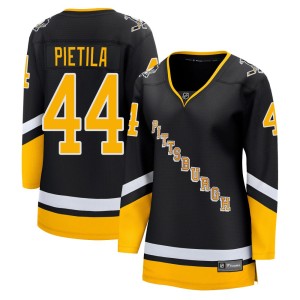 Women's Pittsburgh Penguins Chase Pietila Fanatics Branded Premier 2021/22 Alternate Breakaway Player Jersey - Black