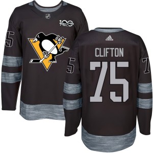 Youth Pittsburgh Penguins Connor Clifton Authentic 1917-2017 100th Anniversary Jersey - Black