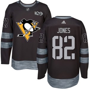 Youth Pittsburgh Penguins Caleb Jones Authentic 1917-2017 100th Anniversary Jersey - Black