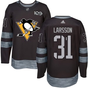 Youth Pittsburgh Penguins Filip Larsson Authentic 1917-2017 100th Anniversary Jersey - Black
