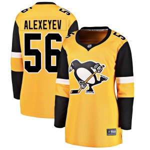 Women's Pittsburgh Penguins Alexander Alexeyev Fanatics Branded Breakaway Alternate Jersey - Gold