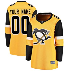 Women's Pittsburgh Penguins Custom Fanatics Branded Breakaway Alternate Jersey - Gold