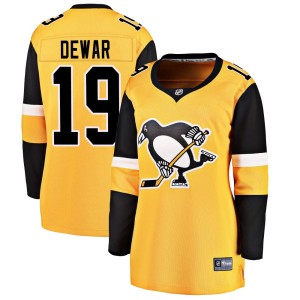 Women's Pittsburgh Penguins Connor Dewar Fanatics Branded Breakaway Alternate Jersey - Gold