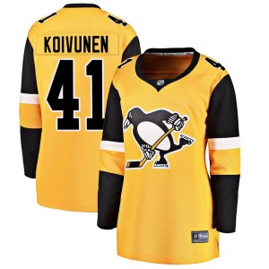 Women's Pittsburgh Penguins Ville Koivunen Fanatics Branded Breakaway Alternate Jersey - Gold