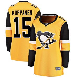 Women's Pittsburgh Penguins Joona Koppanen Fanatics Branded Breakaway Alternate Jersey - Gold
